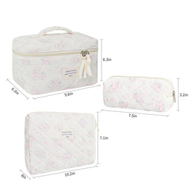 Trousse de maquillage GISMTR avec motif kawaii, vue de côté