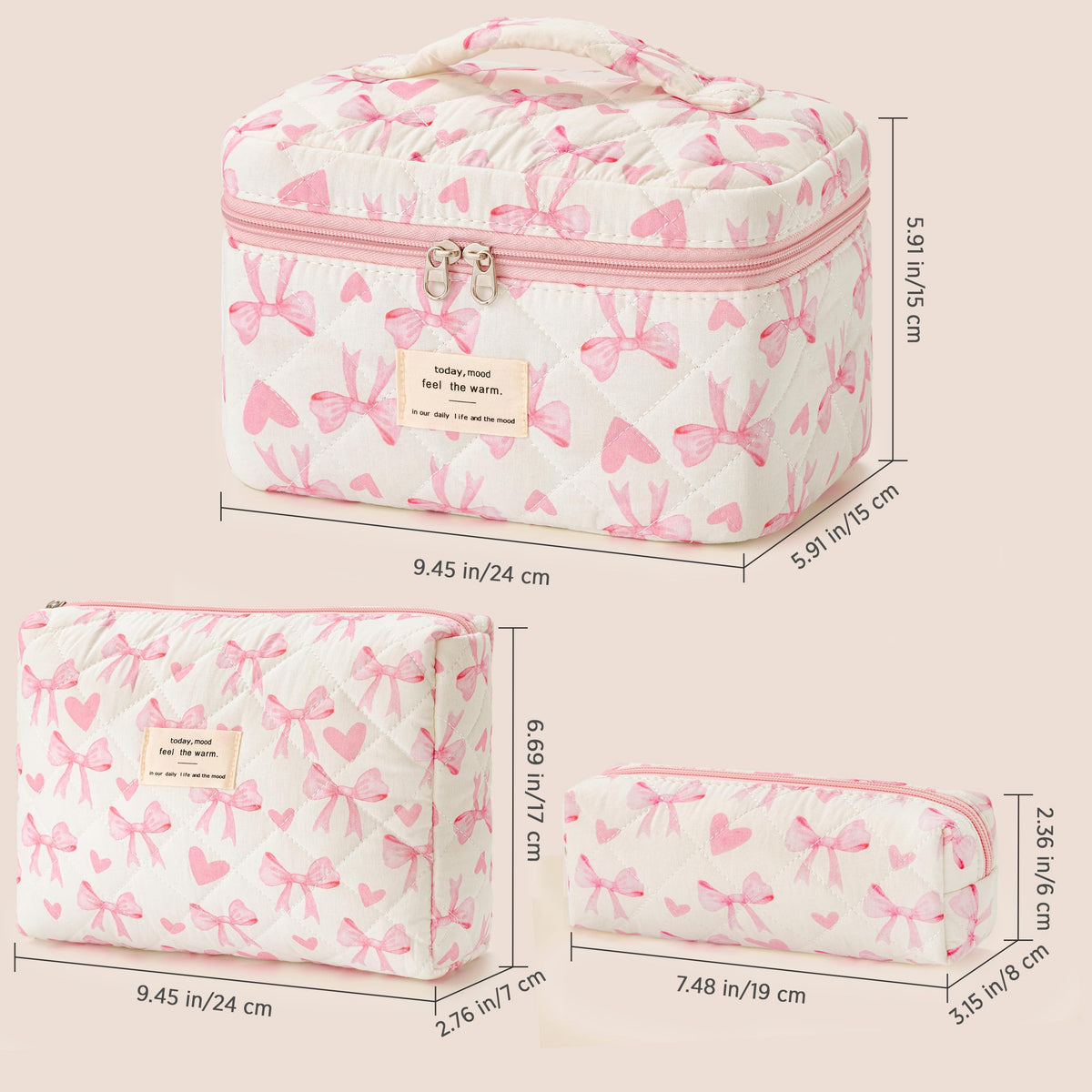 Trousse de maquillage HBselect de taille grande avec produits de maquillage