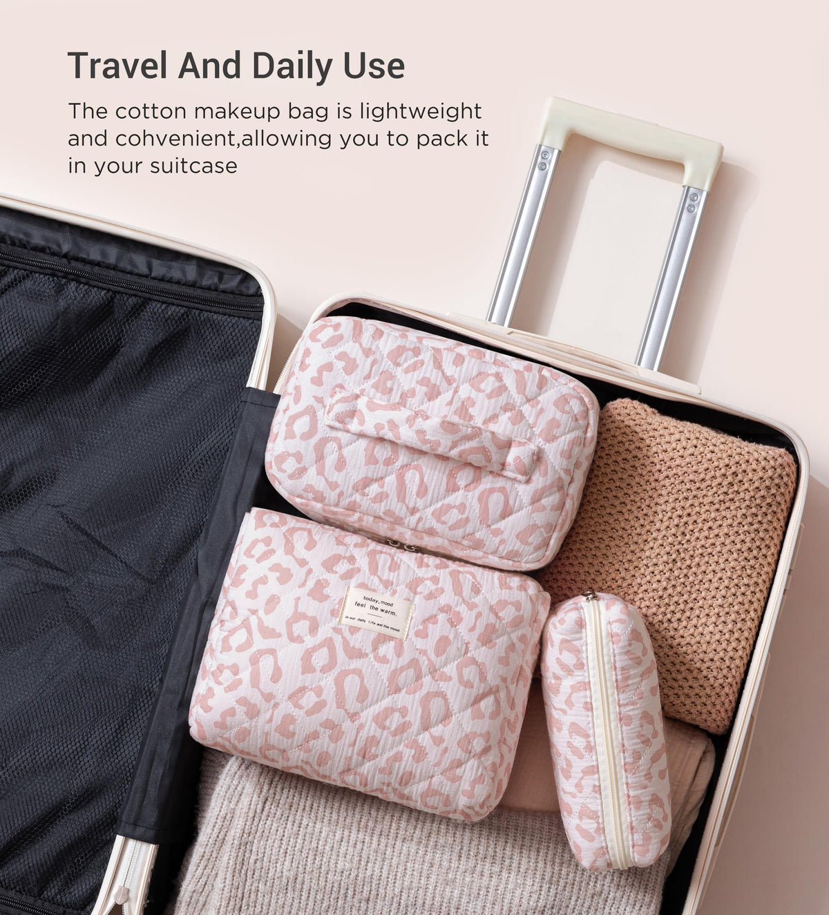 Trousse de maquillage HBselect en taille grande sur un fond blanc