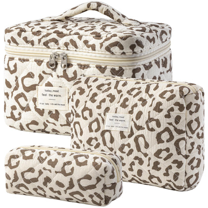 Trousse de maquillage HBselect matelassée en coton vue de face