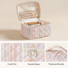 Trousse de maquillage HBselect ouverte montrant l'intérieur spacieux