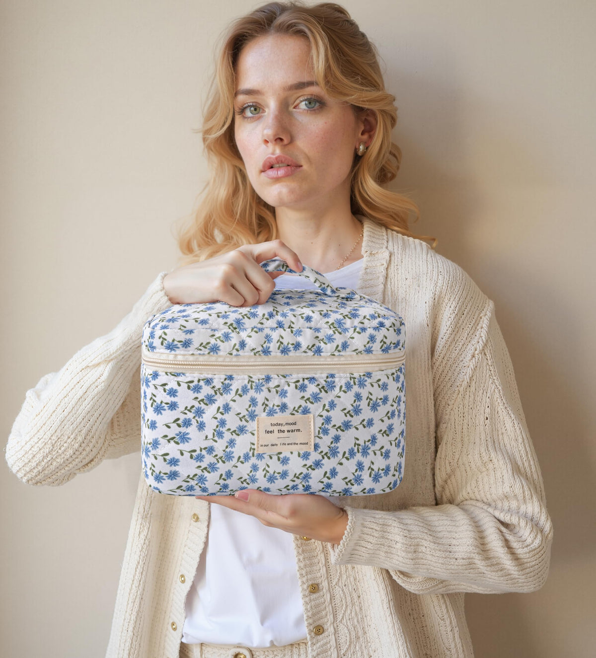 Trousse de maquillage HBselect pliée pour le rangement
