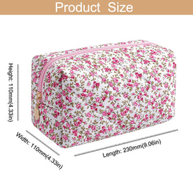 Trousse de maquillage HHQQWZ couleur rose avec design floral
