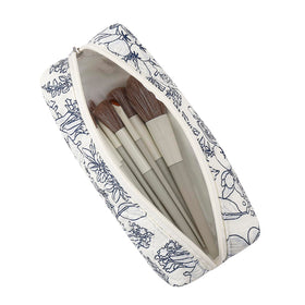 Trousse de maquillage HHQQWZ en coton bleu et bleu marine
