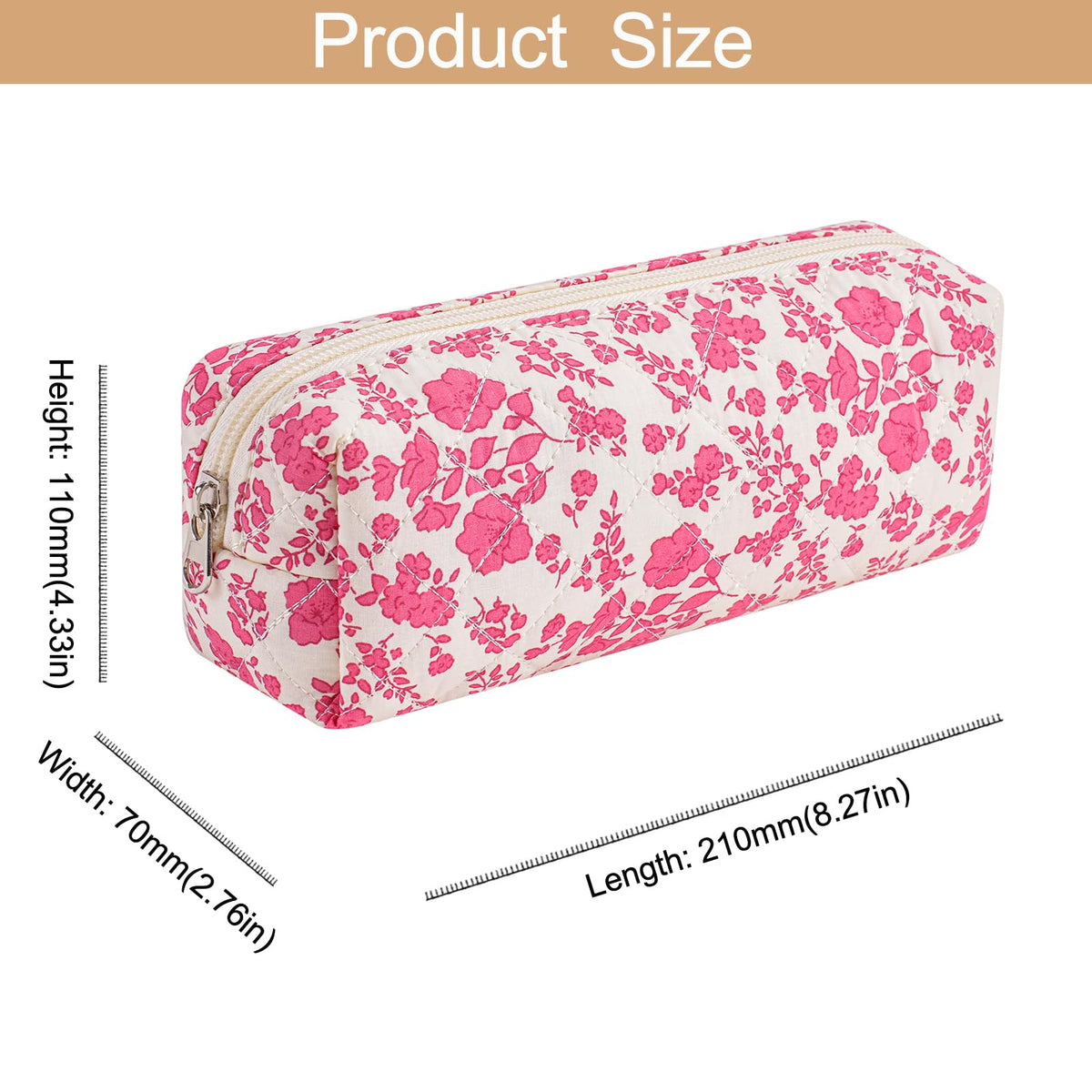 Trousse de maquillage HHQQWZ en coton floral vue arrière