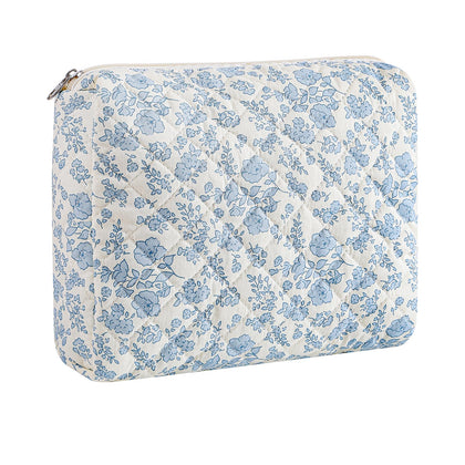 Trousse de maquillage HHQQWZ en fleurs bleues vue de face