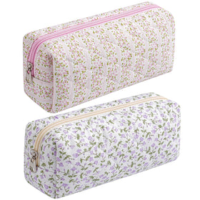 Trousse de maquillage HHQQWZ florale en coton vue avant