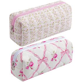 Trousse de maquillage HHQQWZ rose avec nœud devant