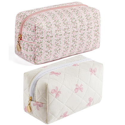 Trousse de maquillage HHQQWZ rose avec nœud, vue avant