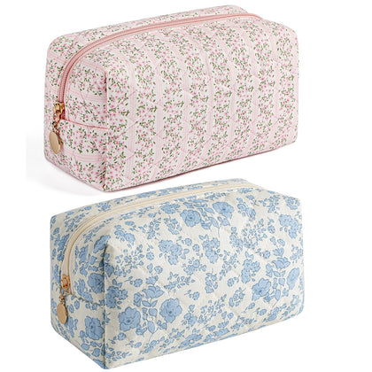Trousse de maquillage HHQQWZ rose et bleue vue de face
