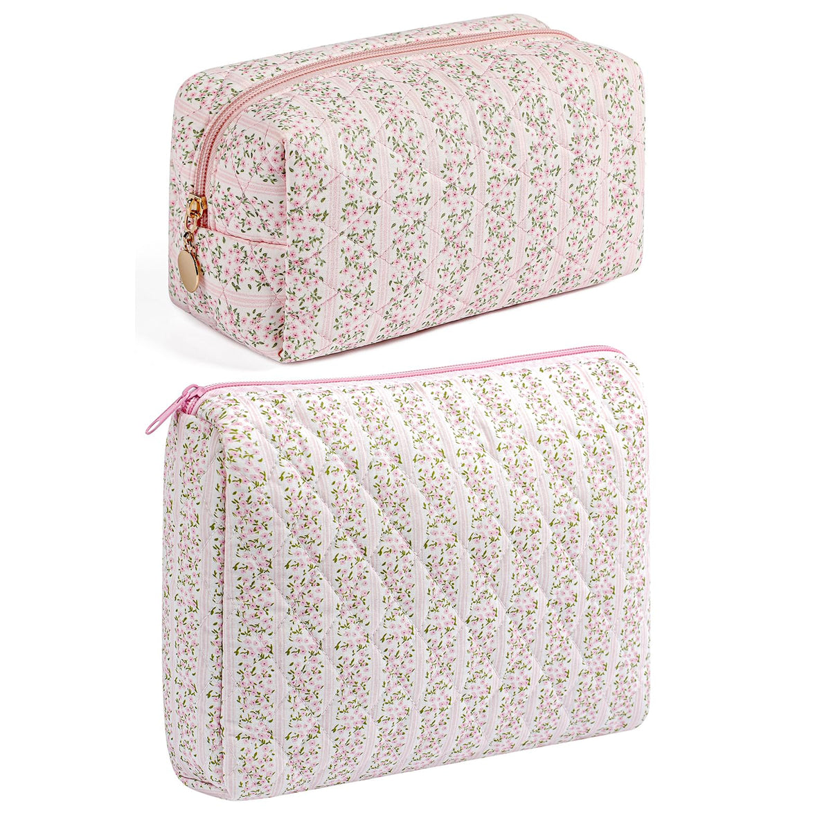 Trousse de maquillage HHQQWZ rose florale vue de face