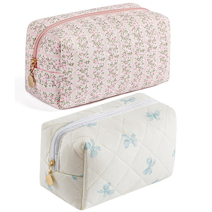 Trousse de maquillage HHQQWZ vue avant avec motif floral