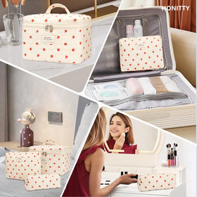 Trousse de maquillage honitty avec ses trois tailles différentes
