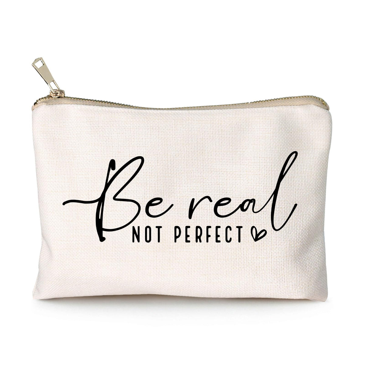 Trousse de maquillage HubbgDesign en coton lin vue de face