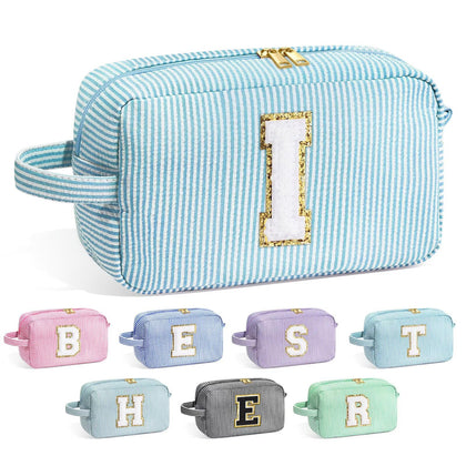 Trousse de maquillage initiale YOOLIFE vue avant en bleu