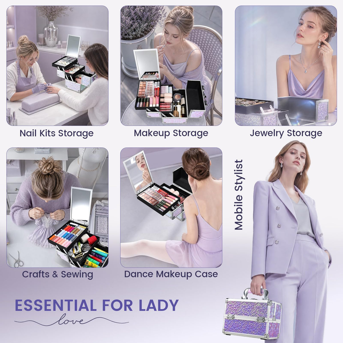 Trousse de maquillage Joligrace en voyage