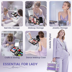 Trousse de maquillage Joligrace en voyage