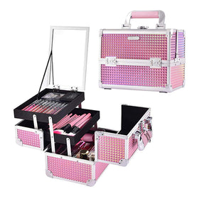 Trousse de maquillage Joligrace rose sirène vue de face