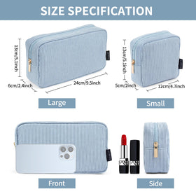 Trousse de maquillage MAGEFY en velours sur une table