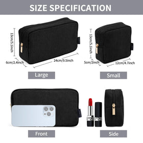 Trousse de maquillage MAGEFY noire grande taille avec cosmétiques
