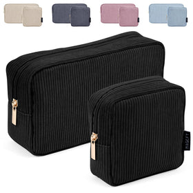 Trousse de maquillage MAGEFY noire, vue avant avec fermeture éclair