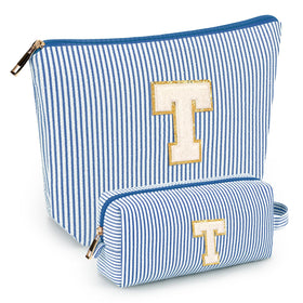 Trousse de maquillage Mibasies 2 PCS vue avant en bleu