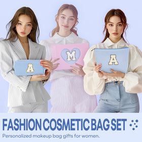 Trousse de maquillage mibasies bleue vue latérale