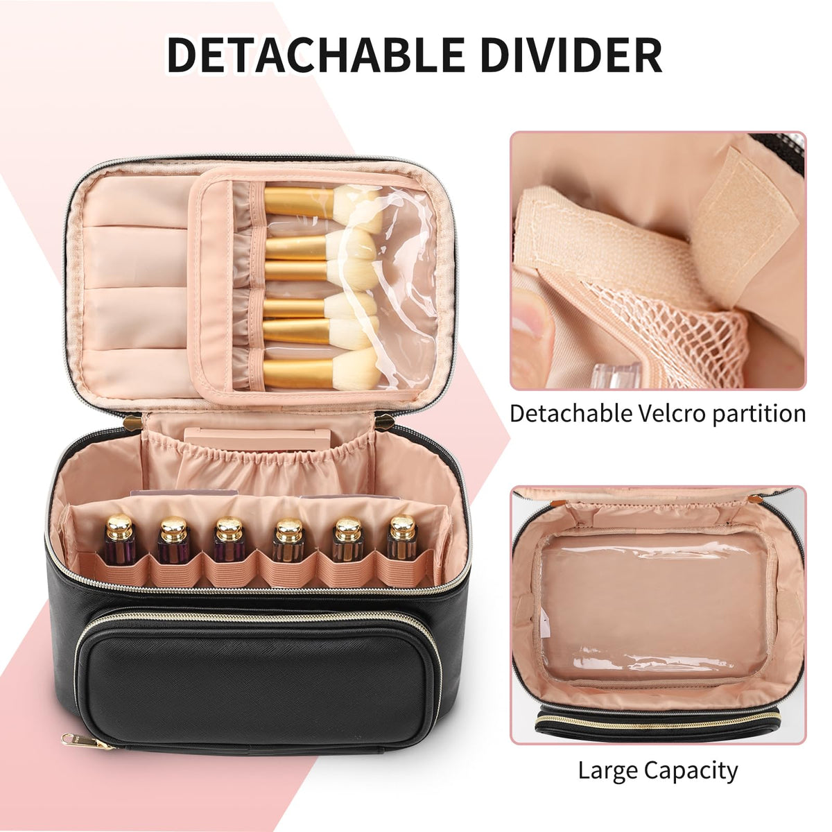 Trousse de maquillage OCHEAL avec compartiments organisés