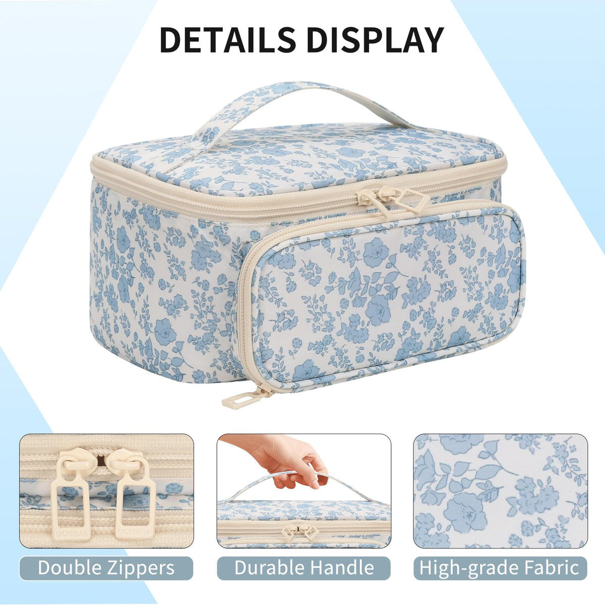 Trousse de maquillage OCHEAL avec séparateur velcro amovible