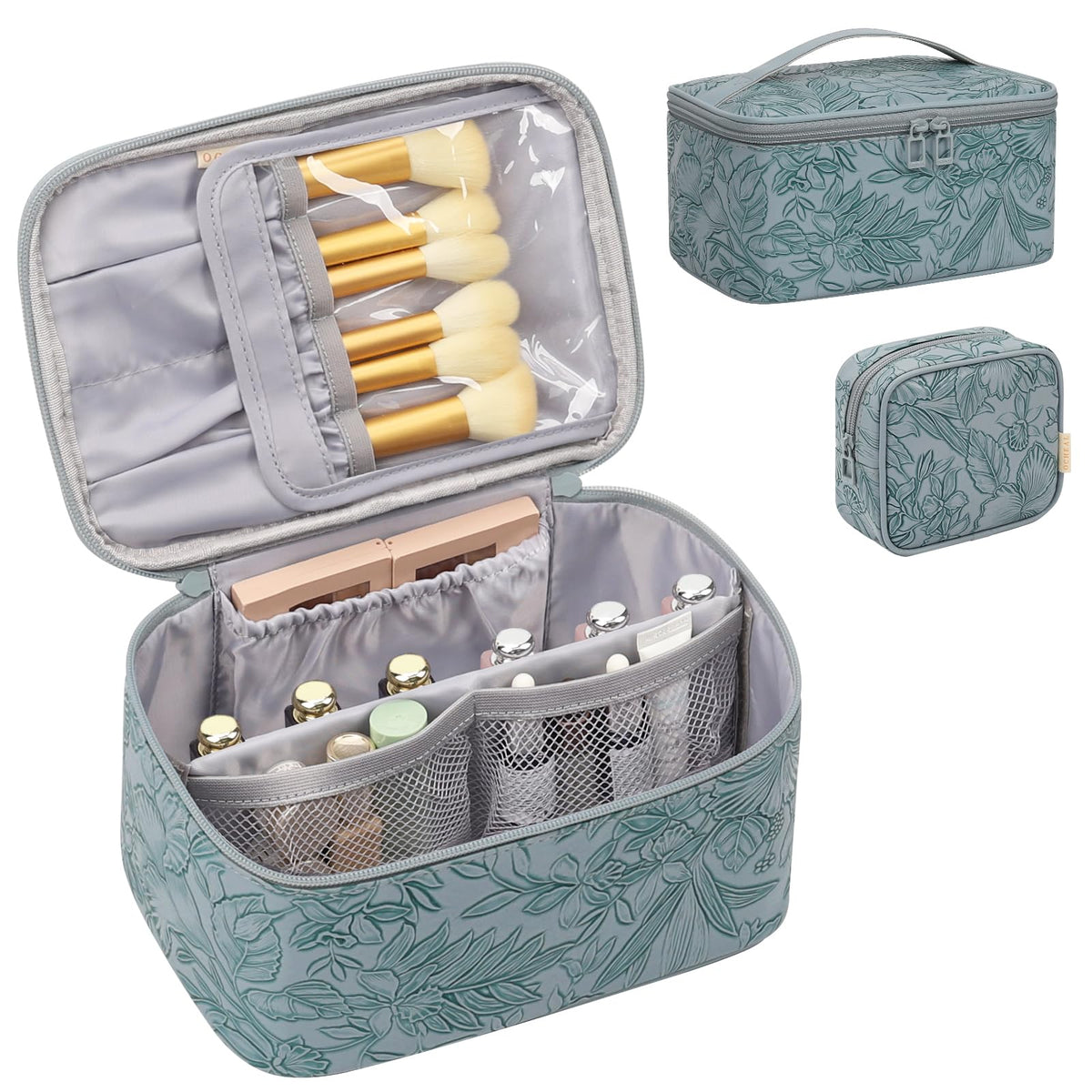 Trousse de maquillage OCHEAL dans une valise pour voyage