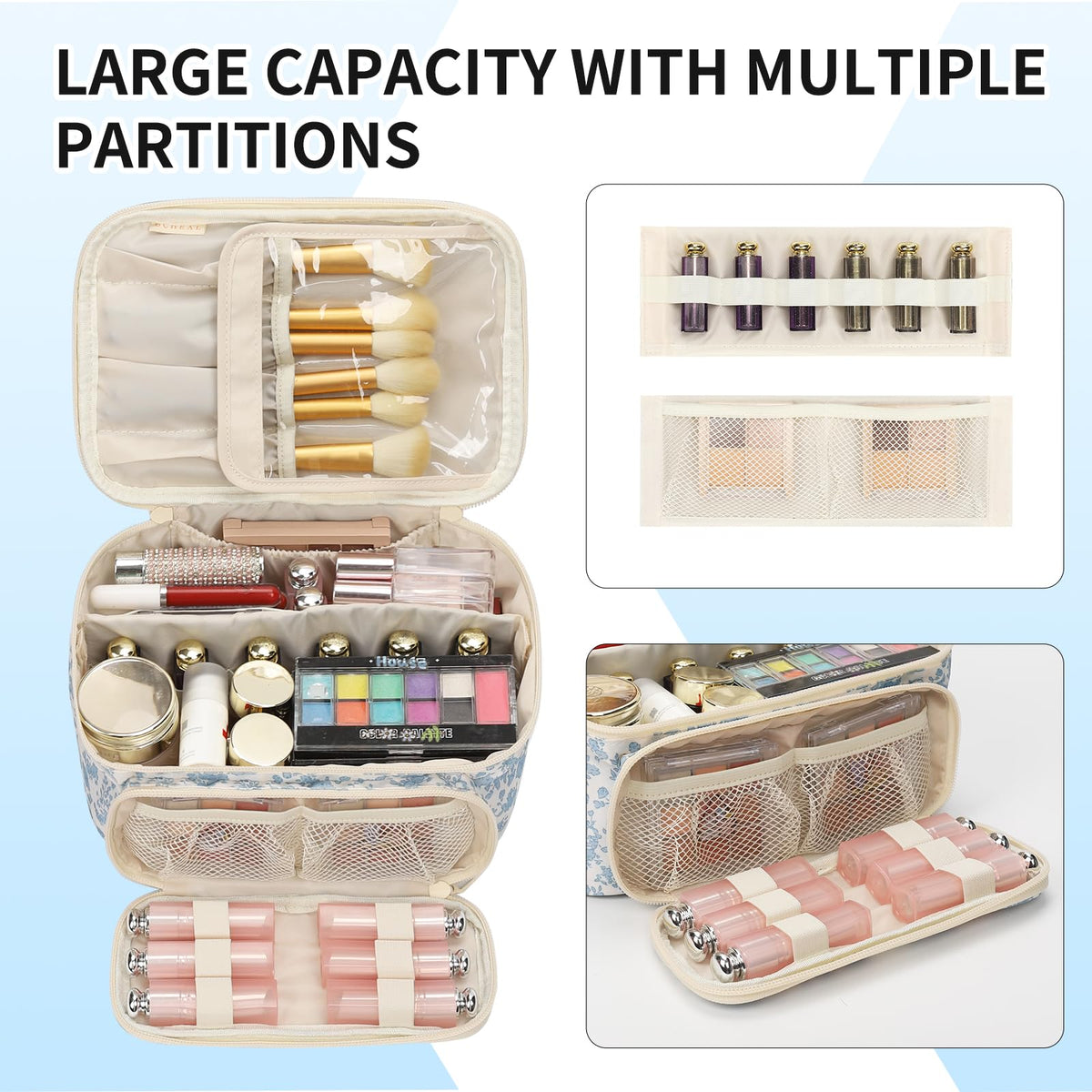 Trousse de maquillage OCHEAL en tissu résistant à l'eau