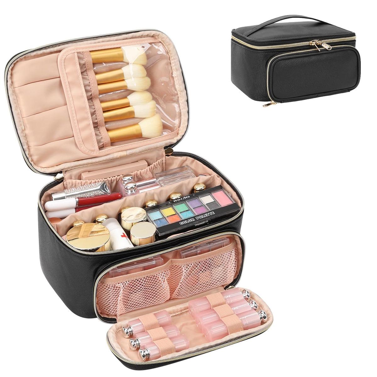 Trousse de maquillage OCHEAL noire vue de face