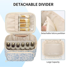 Trousse de maquillage OCHEAL ouverte montrant les compartiments internes