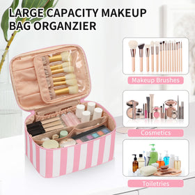 Trousse de maquillage OCHEAL ouverte montrant les diviseurs en Velcro