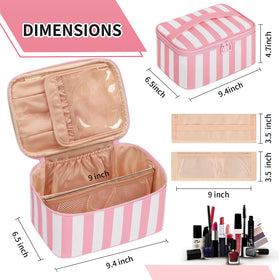 Trousse de maquillage OCHEAL sur une table avec des pinceaux de maquillage