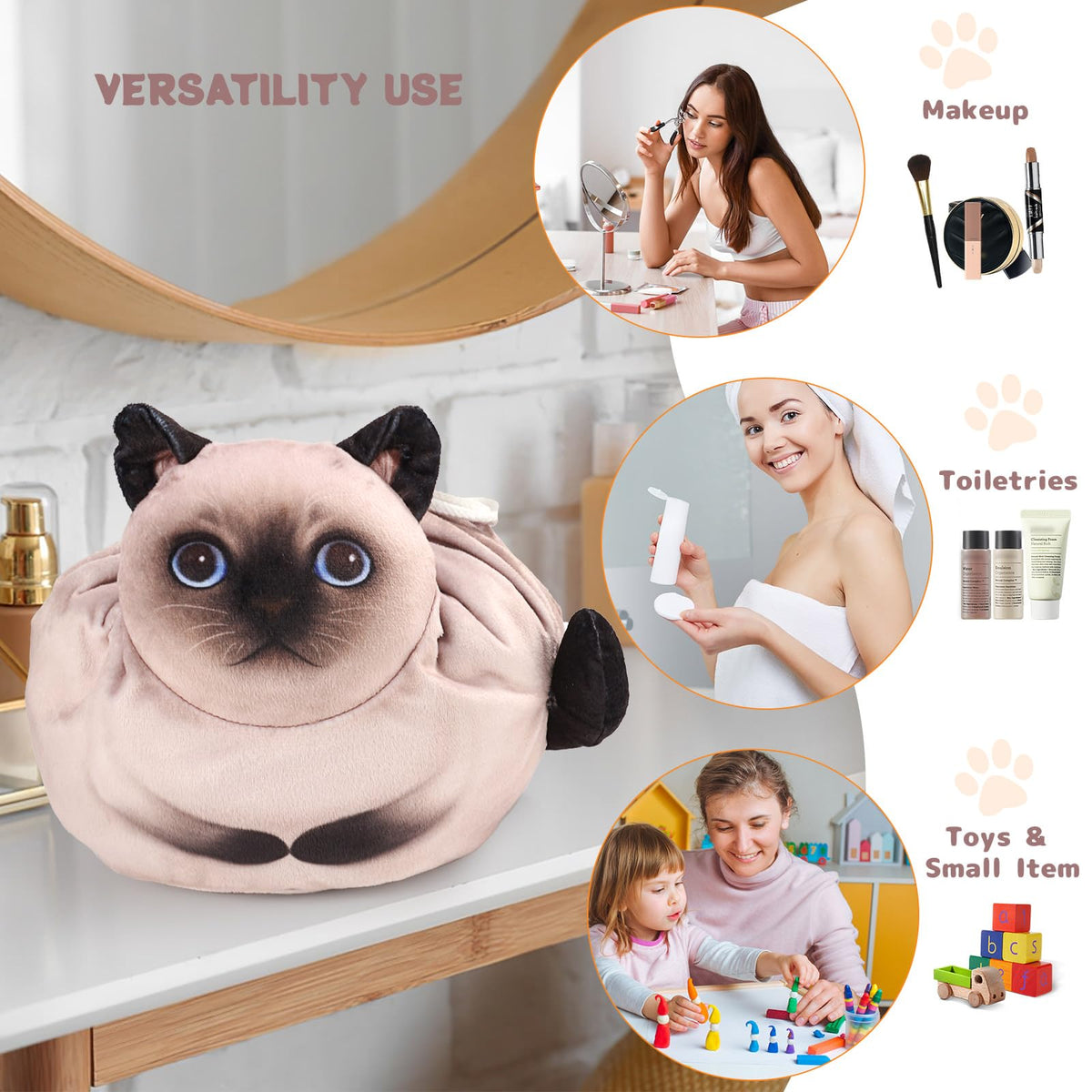 Trousse de maquillage Openhahaha avec jouets et collations à l'intérieur