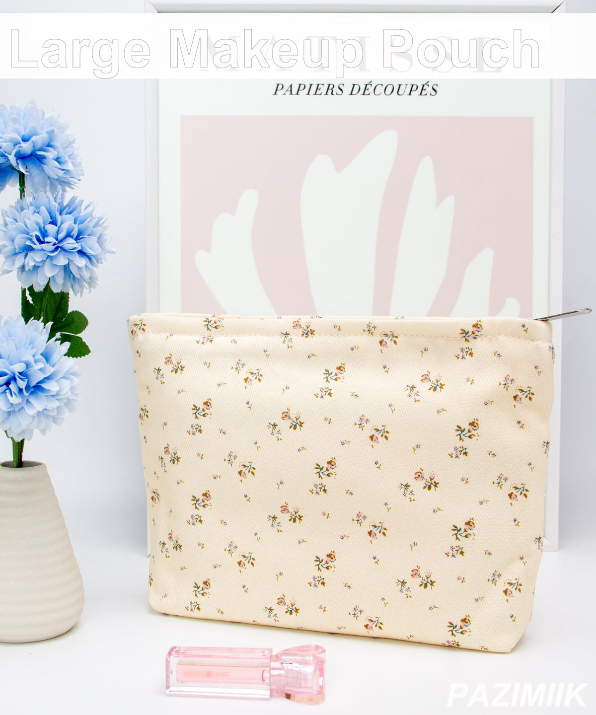 Trousse de maquillage PAZIMIIK avec accessoires de beauté à l'intérieur