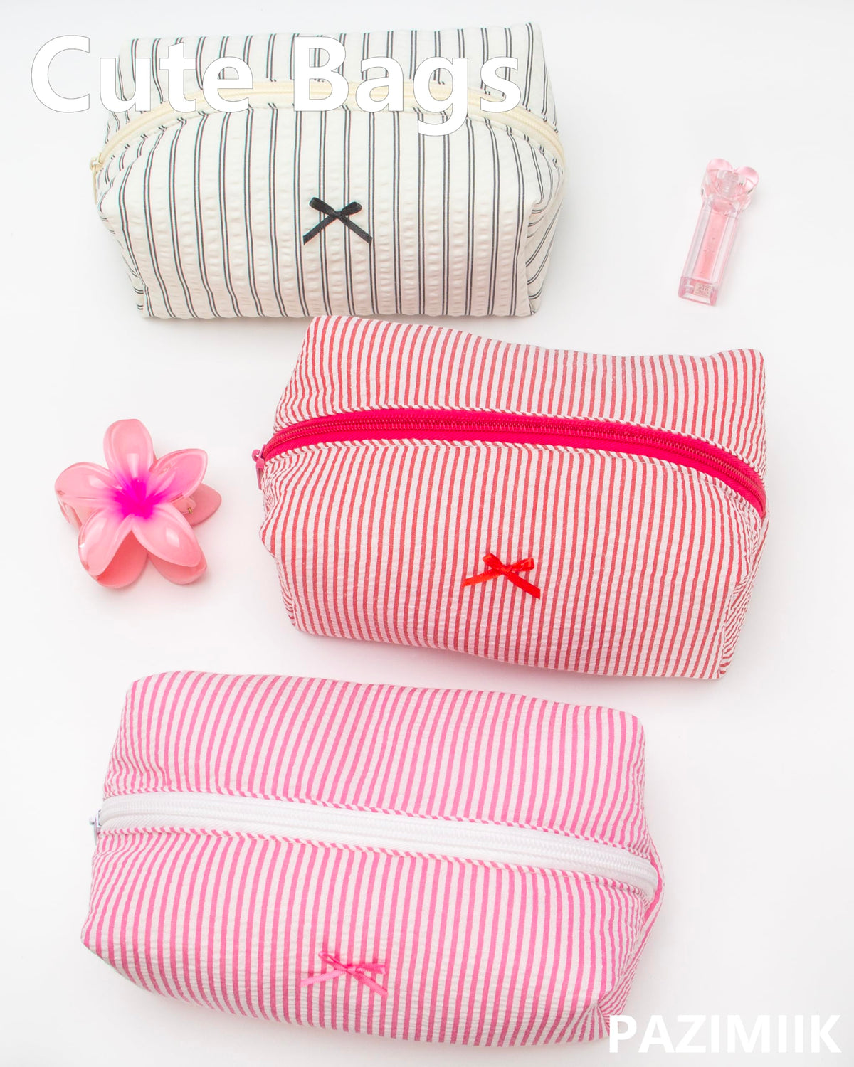 Trousse de maquillage PAZIMIIK avec fermeture éclair