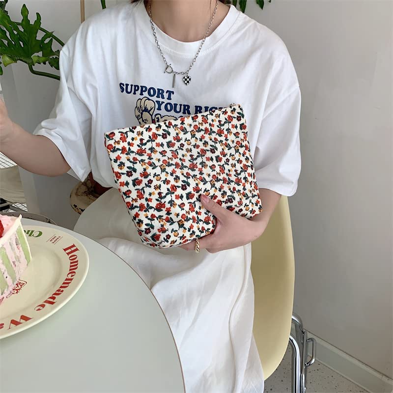 Trousse de maquillage PAZIMIIK avec motifs floraux