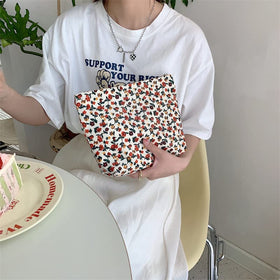 Trousse de maquillage PAZIMIIK avec motifs floraux