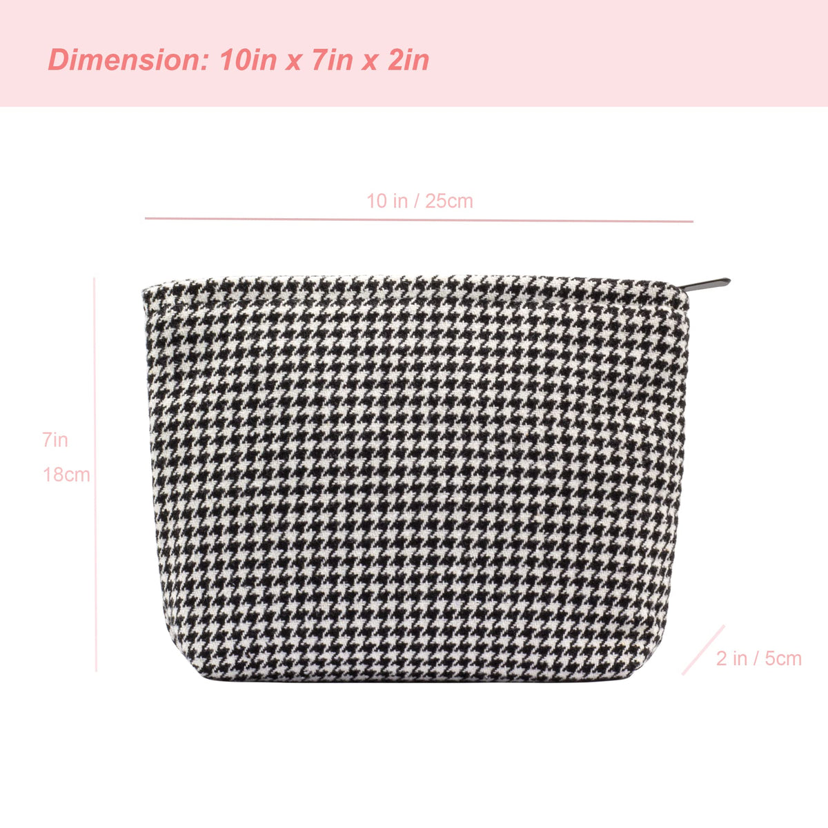 Trousse de maquillage PAZIMIIK avec zip métallique