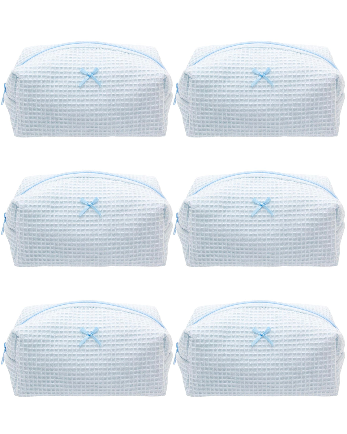 Trousse de maquillage PAZIMIIK bleu waffle vue de face