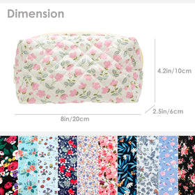 Trousse de maquillage PAZIMIIK côté vue montrant le design matelassé