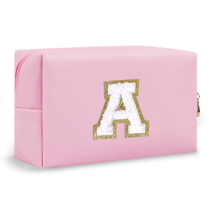 Trousse de maquillage personnalisée ChaoGreat lettre A vue de face