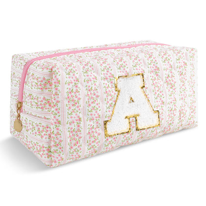 Trousse de maquillage personnalisée ChaoGreat rose avec motif floral