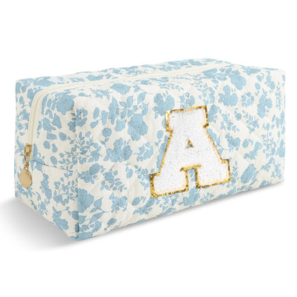 Trousse de maquillage personnalisée ChaoGreat vue de face, bleu