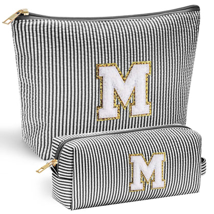 Trousse de maquillage personnalisée YOOLIFE avec lettre en chenille