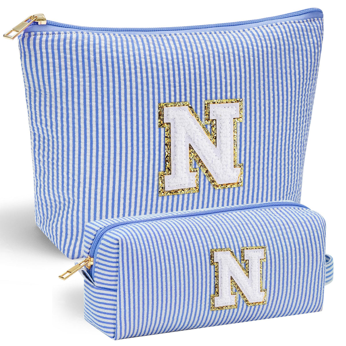 Trousse de maquillage personnalisée YOOLIFE vue de face avec lettre initiale