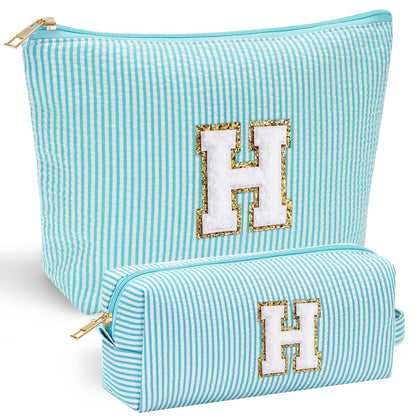 Trousse de maquillage personnalisée YOOLIFE, vue de face avec lettres en chenille