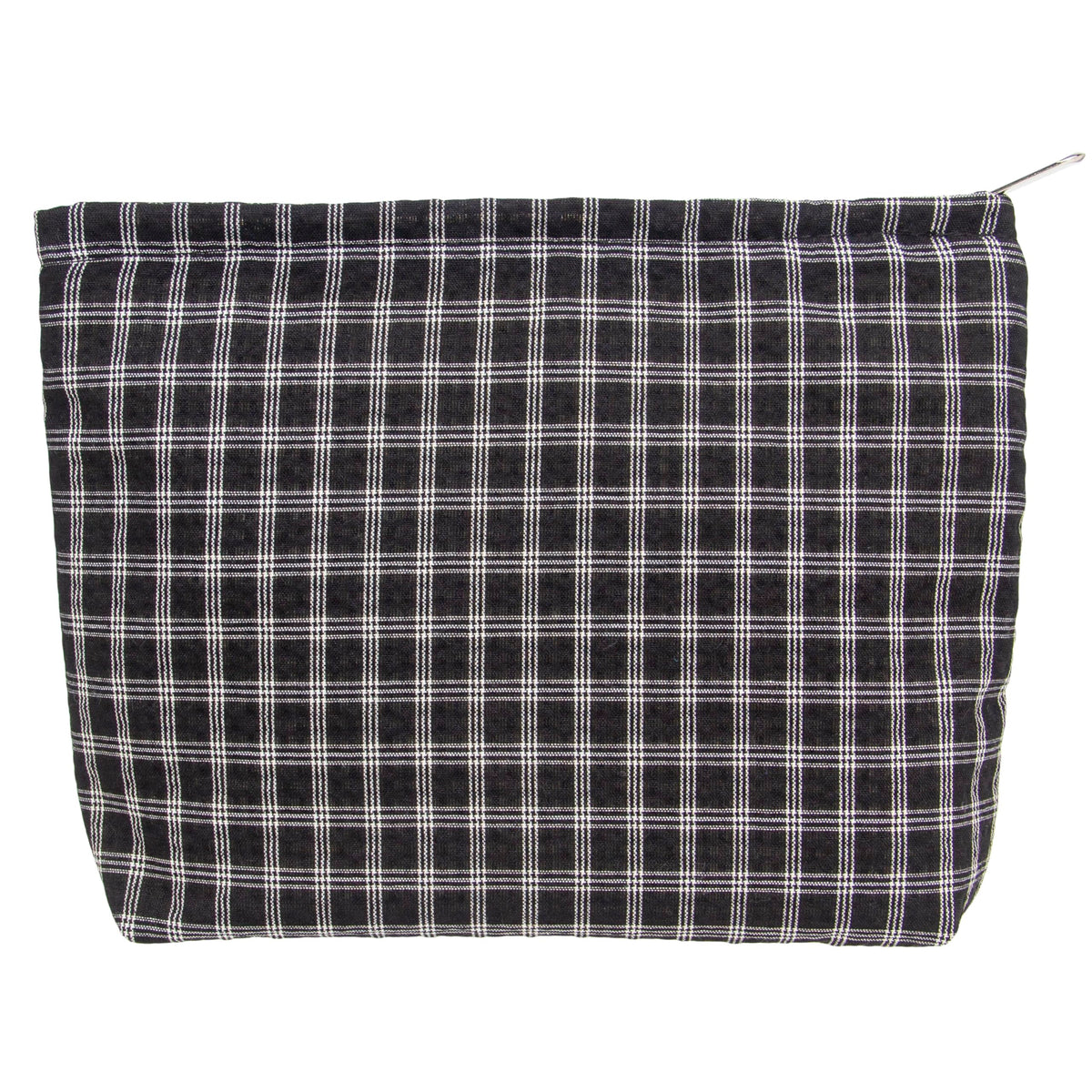 Trousse de maquillage plate PAZIMIIK de couleur noire, vue de face